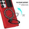 For Samsung Galaxy S24 Ultra 5G Sliding Camshield MagSafe Holder TPU Hybrid PC Phone Case(Red)