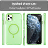 For iPhone 11 Pro Max MagSafe Frosted Translucent TPU + PC Full Coverage Phone Case(Green)