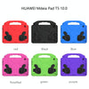 For Huawei MediaPad T5 10.1 inch EVA Children Falling Proof Flat Protective Shell With Thumb Bracket(Blue)
