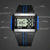 SYNOKE 9222 Men Large Screen Square Multi-Function Waterproof Luminous Electronic Watch(Blue)