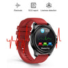 E89 1.32 Inch Screen Leather Strap Smart Health Watch Supports ECG Function, AI Medical Diagnosis, Body Temperature Monitoring(Black)