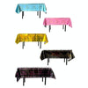 137x183cm Happy Birthday PET Aluminum Film Tablecloths Disposable Waterproof Party Decorative Table Cloth, Style: English Pink Balloon