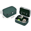 HN-001 PU Portable Ring Earring Necklace Jewelry Storage Box(Ink)