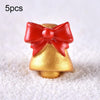 5pcs Christmas Decoration Accessories Micro Landscape Christmas Gift Resin Small Ornament, Style: Bell No.10