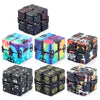 3 PCS Unlimited Magics Cube Colorful UV Printing Pocket Magic Cube Variety Folding Fingertip Magic Cube Decompression Toy(NO.168-8-37 Color Stripe Pattern)