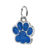 5 PCS Metal Pet Tag Zinc Alloy Identity Card Footprint Lettering Dog Tag(Blue)