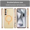 For Samsung Galaxy S24 FE 5G MagSafe Frosted Translucent TPU + PC Full Coverage Phone Case(Orange)