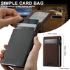 For Samsung Galaxy S25+ 5G Suteni H19 Litchi Texture 2-in-1 MagSafe Removable Card Case Back Phone Case(Brown)