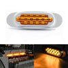 12-24V 16 LEDs Electroplating Side Lights Side Tail Lights Cargo Truck Modification Light, Colour: Yellow (High and Low Light 3 Lines)