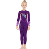 DIVE&SAIL Children Warm Swimsuit One-piece Wetsuit Long Sleeve Cold-proof Snorkeling Surfing Suit, Size: S(Purple)