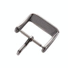 5pcs IP Plated Stainless Steel Pin Buckle Watch Accessories, Color: Silver 22mm