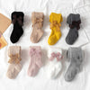 Spring And Autumn Girl Tights Bow Baby Knit Pantyhose Size: M 1-2 Years Old(Turmeric)