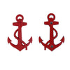Ship Anchor Shape Car Auto Metal Free Stickers(Red)
