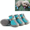 Dog Shoes Breathable Non-Slip Small Breed Lake Blue (3.8x4.3cm) - 4 Pack