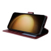For Samsung Galaxy S25+ 5G 3-Card Slots Multifunctional Leather Phone Case(Wine Red)