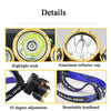 Large-Caliber Rechargeable LED Emergency Fishing Headlamp Strong Long-Shot Headlamp Head-Mounted Safety Miner Lamp(Plastic 5 LED  Headlamp)