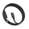 Borofone BL18 AUX Silicone Audio Cable, 3.5mm to 8 Pin Cable(Black)