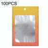 100PCS Aluminum Foil Ziplock Bag Jewelry Sealed Packaging Bag, Size: 7.5x10cm (Yellow Gradient)