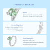 BSR466 925 Sterling Silver Plated Spinel Green Vine Ring, Size: NO.7