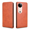For vivo S19 Pro 5G Magnetic Vertical Flip Leather Phone Case(Brown)