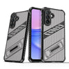 For Samsung Galaxy A15 Plating Holder PC Hybrid TPU Phone Case(Gray Black)