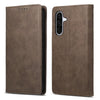 For Samsung Galaxy A26 5G Business Solid Color Magnetic RFID Leather Phone Case(Brown)