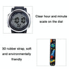 JNEW A380-86294 Children Waterproof Time Cognitive Cartoon Universe Colorful Backlight LED Electronic Watch( Black)
