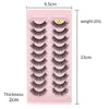 10pairs /Box Russian Strip Lashes 7D Imitation Mink Volume Fluffy Natural False Eyelashes 7D-21