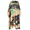 Scissor Beard Print Barber Post Barber Haircut Cape Wrap(Army Green)