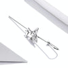 S925 Sterling Silver Single Simple Butterfly Ear Studs Women Earrings