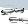 Simple Matel Frame Reading Glasses Hyperopia Eyeglasses +1.00D(Matte Black)