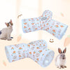 Foldable Cat Tunnel, Suede, 3-Way, Rabbit Play Tunnel, 80x50x25cm
