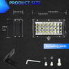 E9 17W 1 Pair 5 inch IP67 Waterproof Ultra-thin 5-Row Work Lights(White Light)