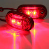 10-30V Oval Clearing Truck Trailer Side Marker Light (Red)