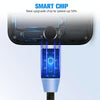 2 in 1 USB to 8 Pin + Micro USB Magnetic Metal Interface Nylon Braided Charging Cable, Length: 1m(Silvery)