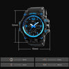 SKMEI 1155B Multifunctional Men Outdoor Sports Noctilucent Waterproof Large Dial Wrist Watch(Blue)