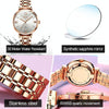 JIN SHI DUN 6533 Women Fashion Waterproof Ultra-thin Quartz Watch(White)