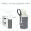 027 Leather Insulated Baby Bottle Cover Heating Bottle Bag, Size: Free Size(Pink)