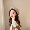 Autumn and Winter Beret Ladies Hats Plush Warmth Retro Painter Hat, Size: Adjustable(Black)