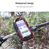 WHEEL UP Anti-splashing Touch Screen Bicycle Mobile Phone Bag Mountain Bike Front Beam Bag Riding Handlebar Bag, Style:Black