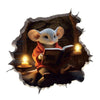 3D Cartoon Mouse Wall Stickers Home Kitchen Animal Decorative Decals, Model: CT70164G-T