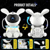 G002 Space Rabbit Starry Sky Projection Lamp Bluetooth Speaker 2 in 1 Laser Light(White)