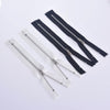 100 PCS No.3 Metal Copper Zipper Pants Placket Zipper, Specification: 10cm(Light Gold + Black)