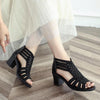 Crystal Hollow Out Peep Toe Wedges Sandals, Size:38(Black)