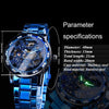 Winner Leisure Skeleton Diamond Luminous Pointer Watch Men Manual Mechanical Watch(Black Belt Black Shell Black Face)