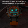 STRYVE S8026 Sports Colorful Night Light Electronic Waterproof Watch Multifunctional Student Watch(Gold)