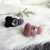 12PCS Cute Mini Knitted Hairball Hat Brooch Sweater Pins Badge(Blue)