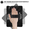 For Xiaomi Pad 7 / 7 Pro Rotatable Holder Silicone Hybrid PC Tablet Case with Shoulder Strap(Black)