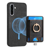 For Samsung Galaxy A36 Retro Splitable Magnetic Card Bag Leather Phone Case(Black)