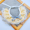 Dog Bib with Pearl Pendant - Adjustable, Lace, Medium